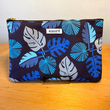 Load image into Gallery viewer, Blue Frond Zipper Pouch