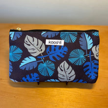 Load image into Gallery viewer, Blue Frond Zipper Pouch