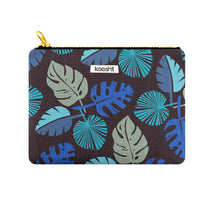 Load image into Gallery viewer, Blue Frond Zipper Pouch