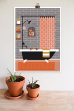 Load image into Gallery viewer, Rub a Dub Retro Tub - Art Print