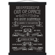 Load image into Gallery viewer, MUM's Out Of Office Black - Museum-Quality Matte Paper Poster with Hanger