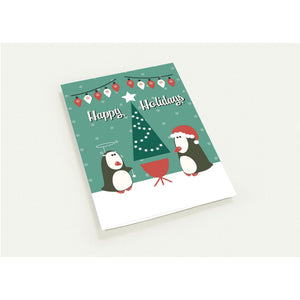 Happy Holidays  -  Pack of 10 Folded Cards with envelopes