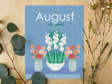 Load image into Gallery viewer, August Birth Flowers 8 x 10 Premium Matte Paper Poster