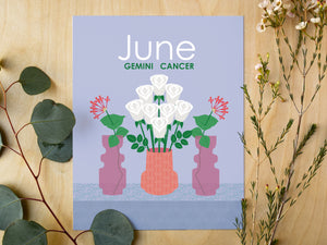 June Birth Flowers 8 x 10 Premium Matte Paper Poster