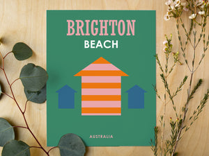 Brighton Beach 8 x 10 Premium Matte Paper Poster