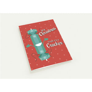Cracker of a Christmas  -  Pack of 10 Folded Cards with envelopes