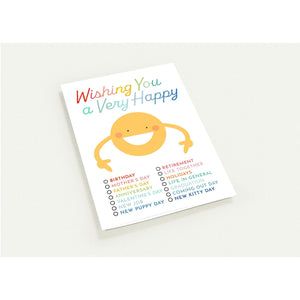 Happy Everything! Pack of 10 Folded Cards with envelopes