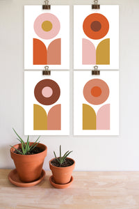 Geometric Florals - Art Print
