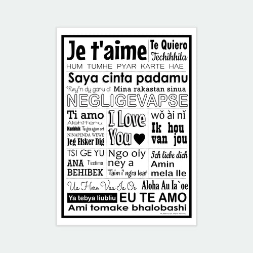 Love is Love in any Language Art Print