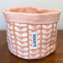 Load image into Gallery viewer, Orla Kiely Tiny Linear Stem pink Fabric Planter/Storage Basket