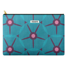 Load image into Gallery viewer, Petunia Blue Zipper Pouch