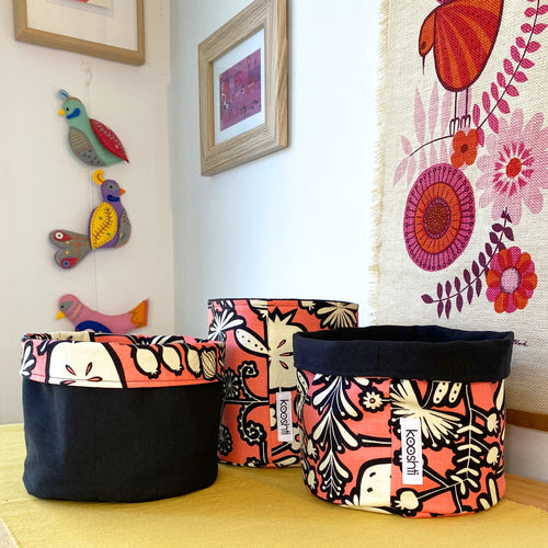 Pink Buzuko Fabric Planter/Storage Basket