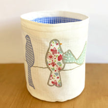 Load image into Gallery viewer, A Flutter of Friends Fabric Planter/Storage Basket