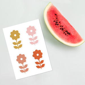 Awesome Floral Foursome Sticker sheet
