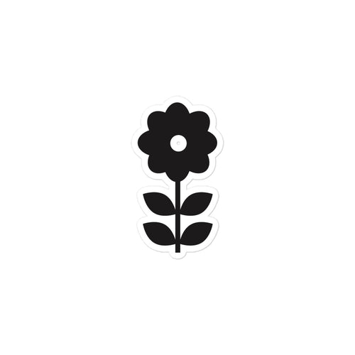 Daisy Flower Black - Bubble-free stickers