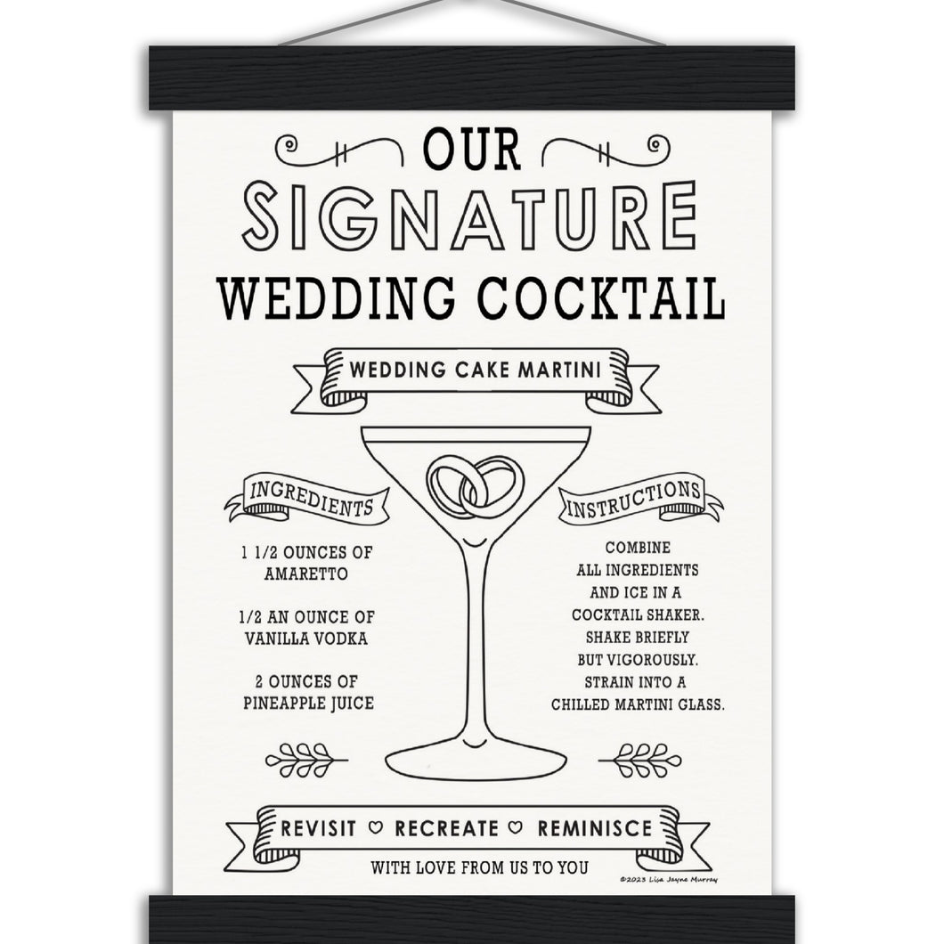 Wedding Cake Martini - Museum-Quality Matte Paper Poster with Hanger