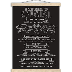 King Of The Grill Black - Museum-Quality Matte Paper Poster with Hanger