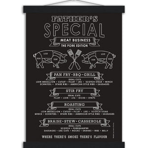 King Of The Grill Black - Museum-Quality Matte Paper Poster with Hanger