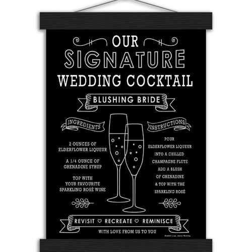 Blushing Bride Black - Museum-Quality Matte Paper Poster with Hanger