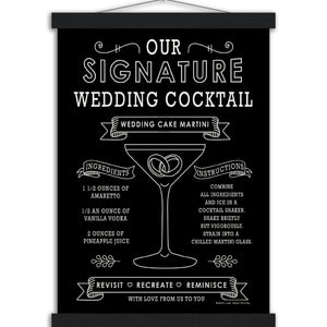 Wedding Cake Martini Black- Museum-Quality Matte Paper Poster with Hanger