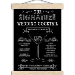 Wedding Cake Martini Black- Museum-Quality Matte Paper Poster with Hanger