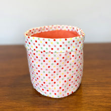 Load image into Gallery viewer, Sorbet Spot Melon Fabric Planter/Storage Basket