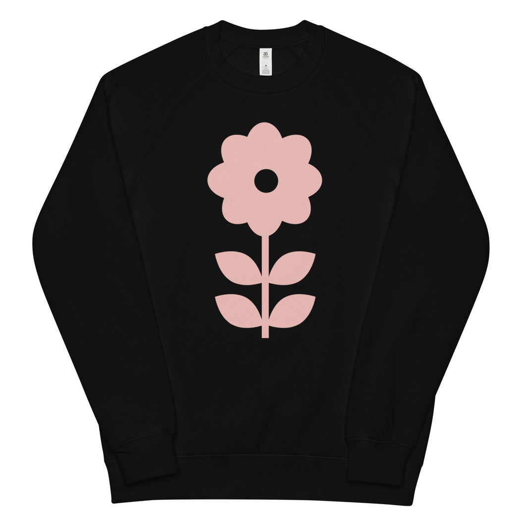 Daisy Flower Pink - Unisex raglan sweatshirt