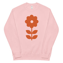 Load image into Gallery viewer, Daisy Flower Rust - Unisex raglan sweatshirt