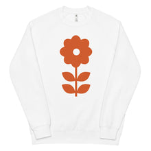Load image into Gallery viewer, Daisy Flower Rust - Unisex raglan sweatshirt