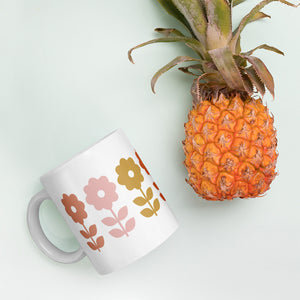 Awesome Floral Foursome - white glossy mug