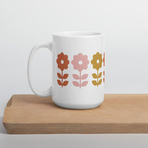 Awesome Floral Foursome - white glossy mug